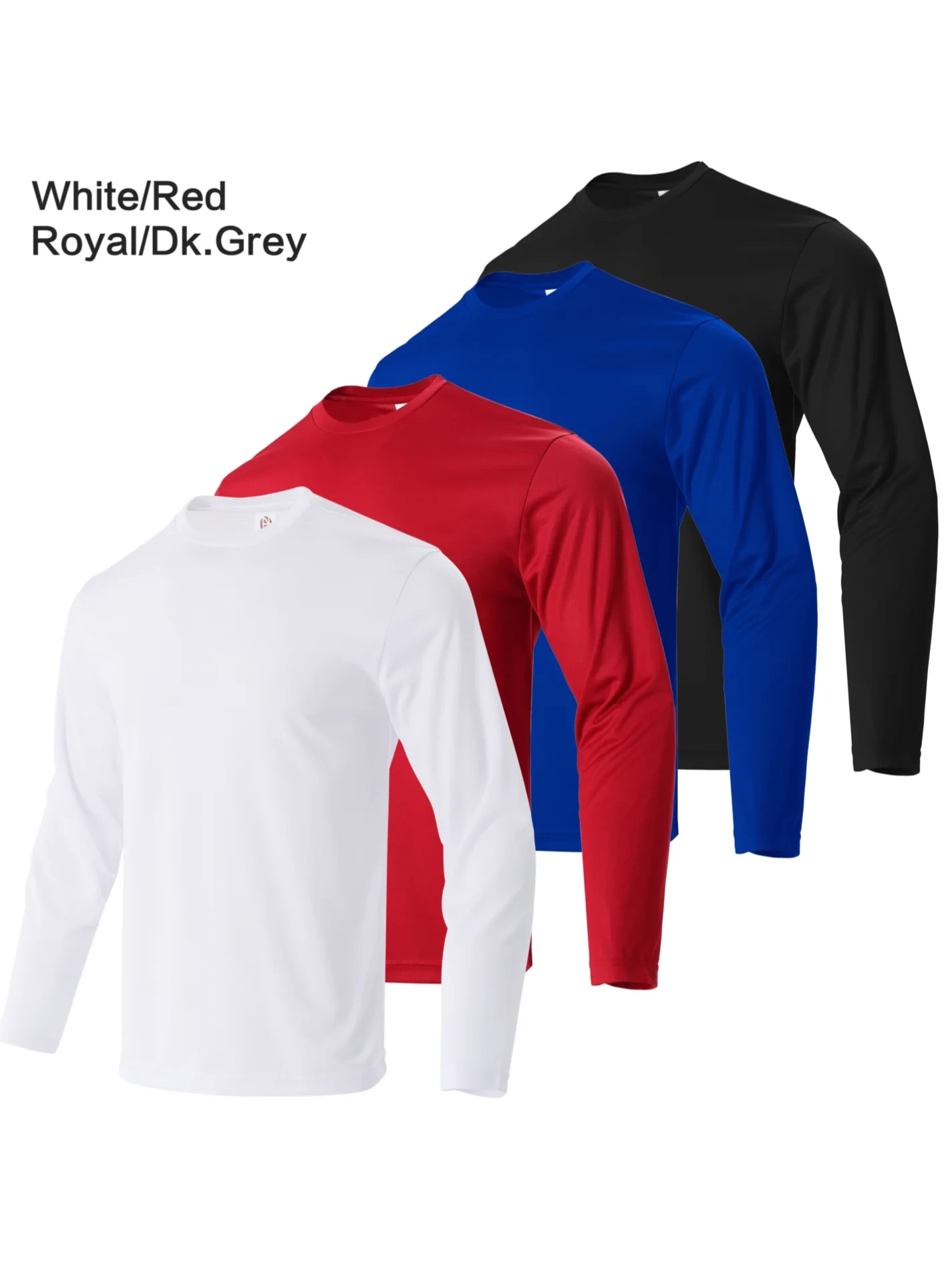4-piece men's quick drying sports and fitness T-shirt long sleeved sports and running T-shirt Shopifynow