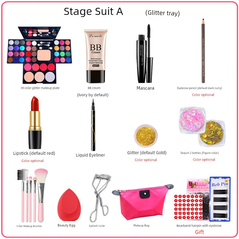 Genuine Goods Kids Student Stage Makeup Watch Show Eye Shadow Blush Powder One Makeup Palette Makeup Full Set Shopifynow