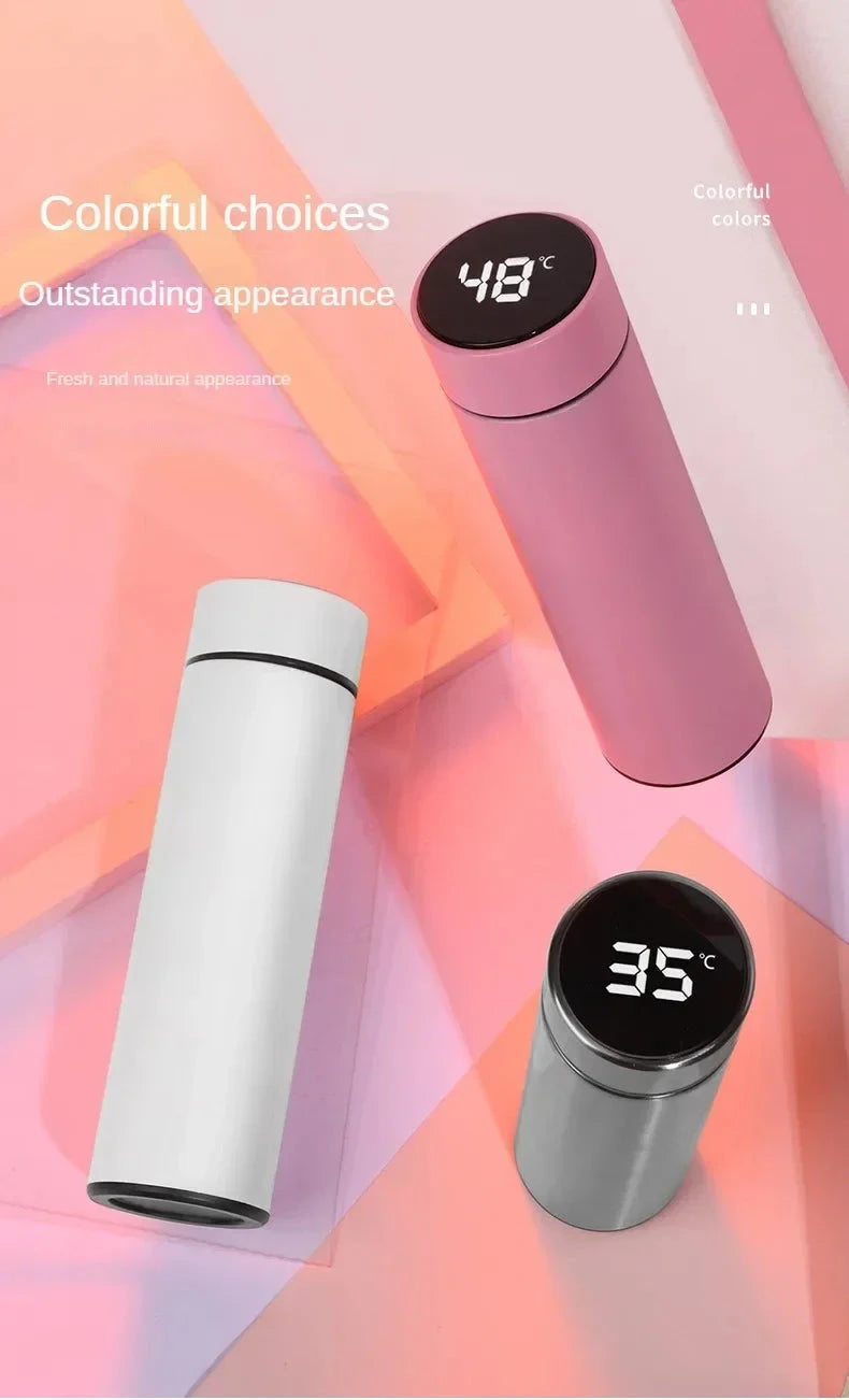 500ml Stainless Steel Thermos Bottle with Digital Temperature Display LED Intelligent Temperature Measurement Cup Vacuum Flask Shopifynow