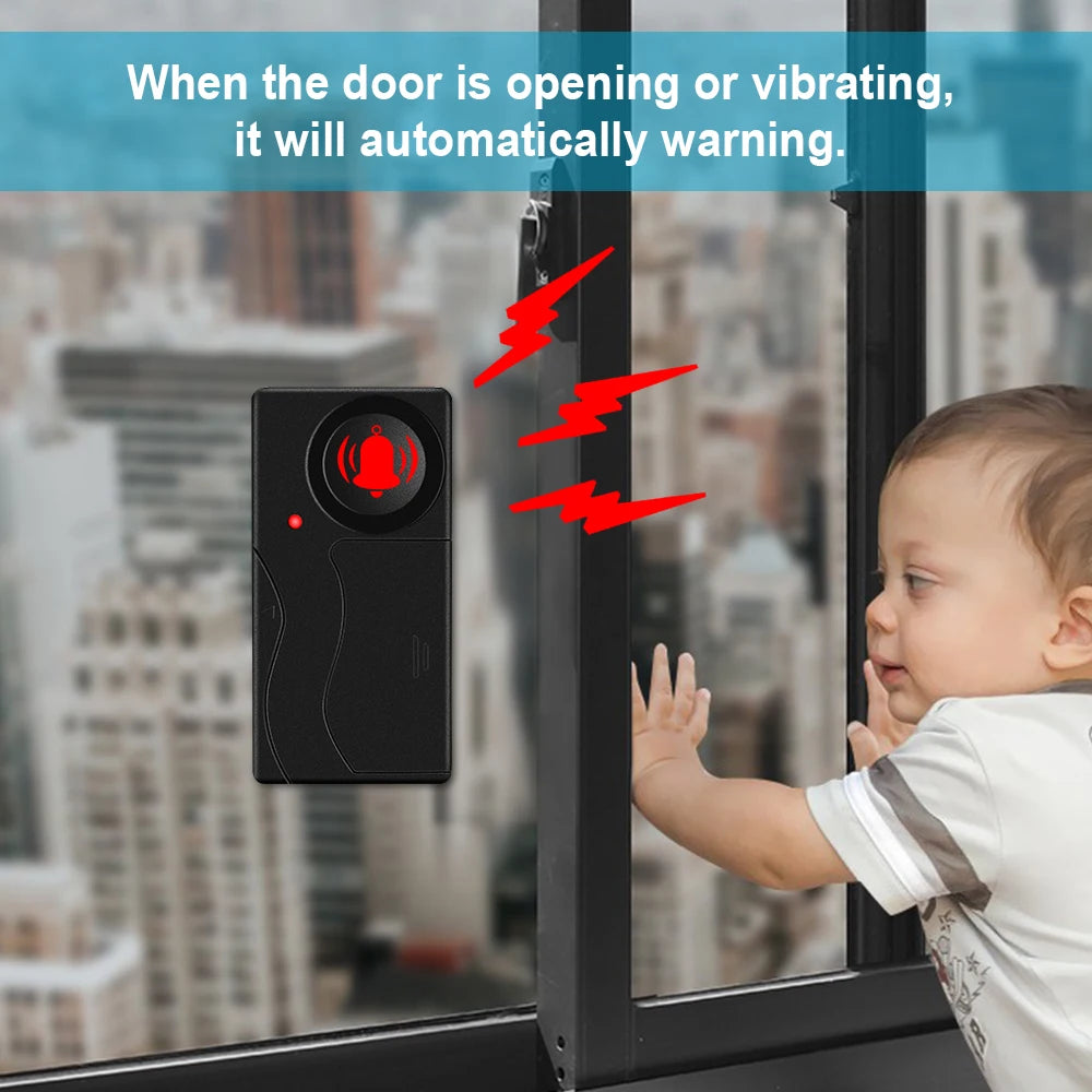 Awapow Wireless Vibration Bike Alarm With Remote Control Anti-Theft Alarm 110dB Loud Bike Door Window Alarm Home Safety System - Shopifynow