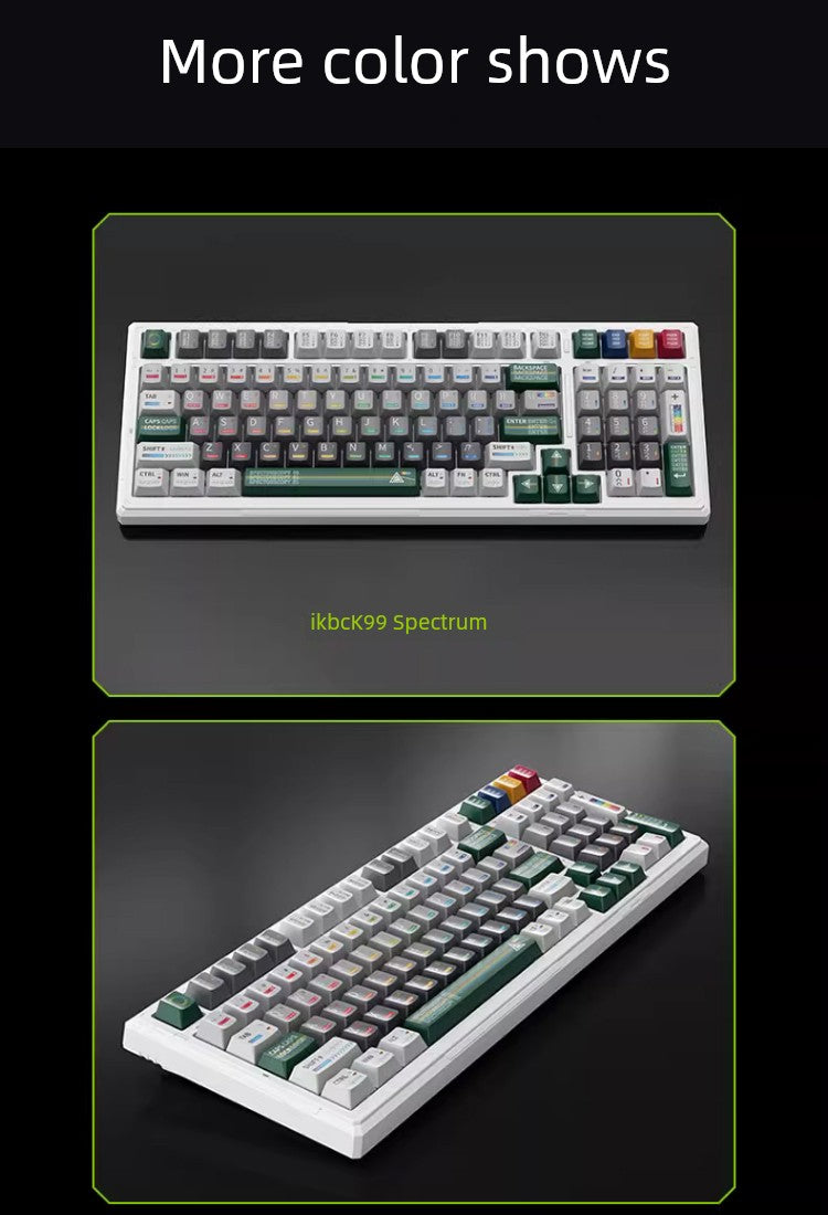 Ikbc Wireless Bluetooth Mechanical Keyboard Customized K99/K87 Three-Mode RGB Boys Only for E-Sports Game Keyboard Shopifynow