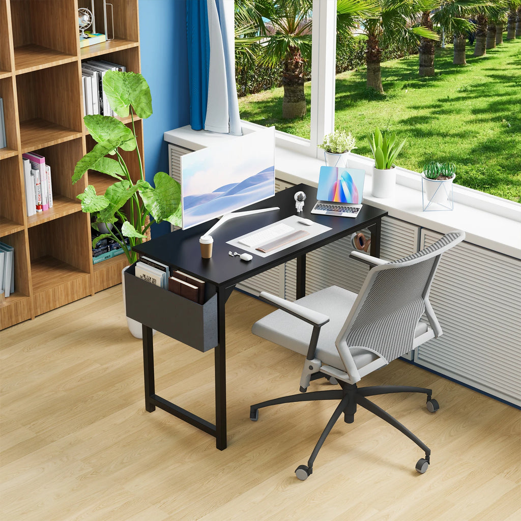 JHK Computer Desk Writing Study Office Gaming Table Modern Simple Style Compact with Side Bag Headphone Hook Easy Assembly Shopifynow