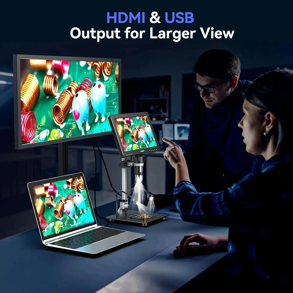 DM9 Max 10.1" HD IPS HDMI Digital Microscope 1500X 20MP Coin Microscope for Error Coins LCD Soldering Magnifier for Adult Shopifynow