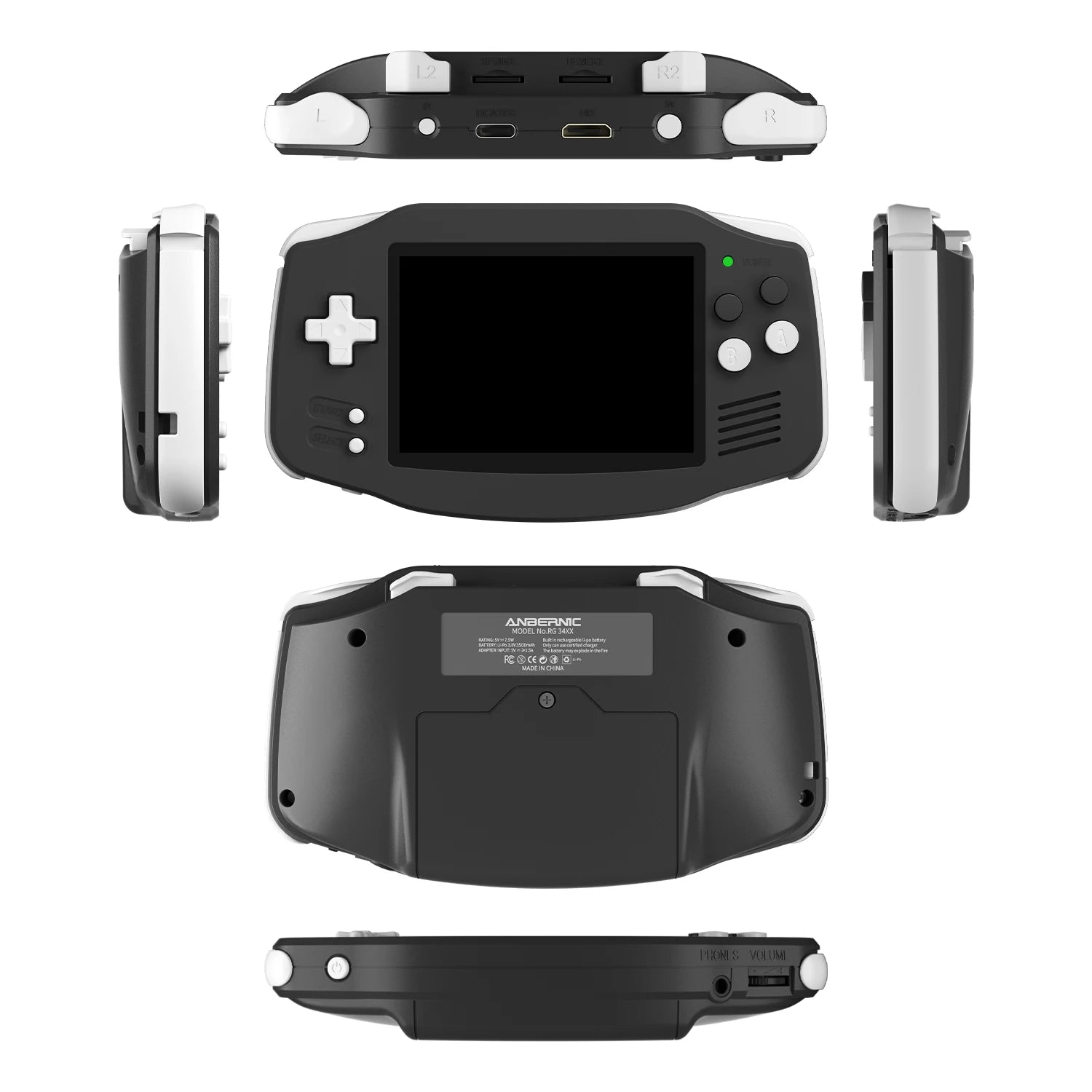 ANBERNIC RG34XX 64Bit Retro Handheld Game Player 3.4-inch IPS Screen HD-Support TV Portable Game Console 3500mAh streaming Gift - Shopifynow