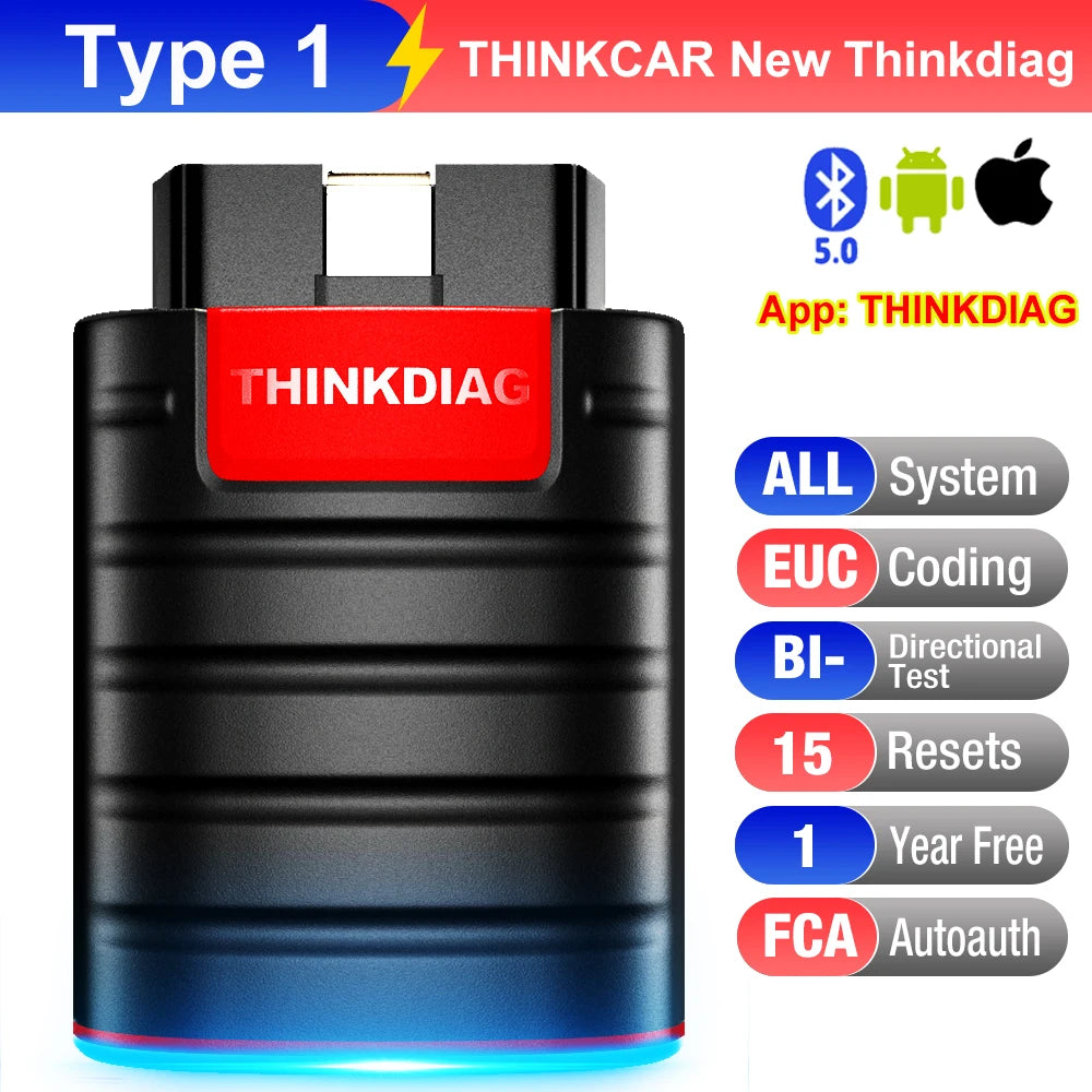 2025 THINKCAR New Thinkdiag ALL System Car Diagnostic Tools ECU Coding Active Test 16 Reset 1 Year Free OBD2 Scanner code reader - Shopifynow