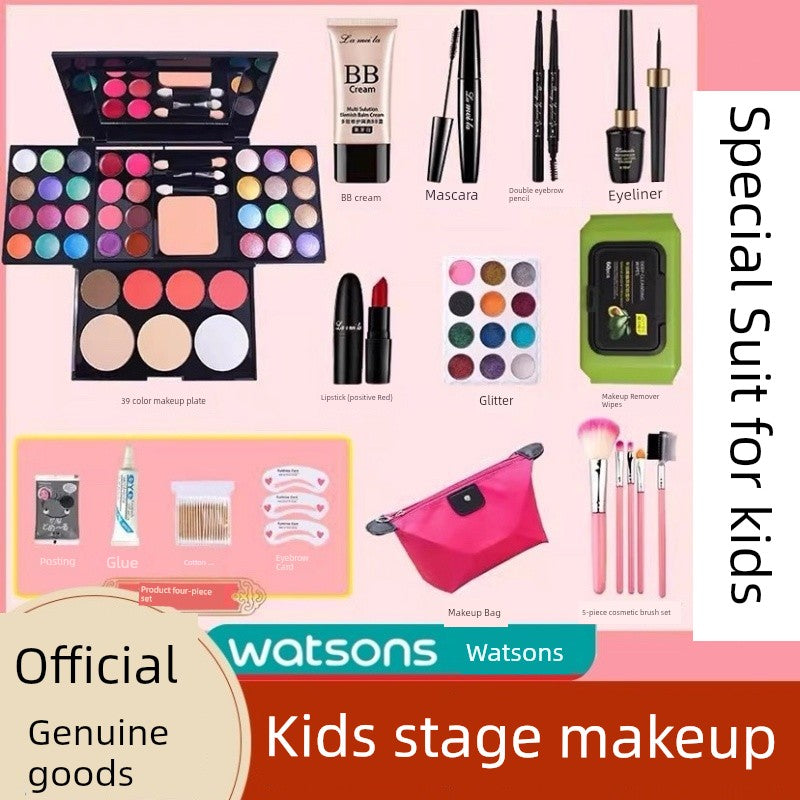 Genuine Goods Kids Student Stage Makeup Watch Show Eye Shadow Blush Powder One Makeup Palette Makeup Full Set Shopifynow