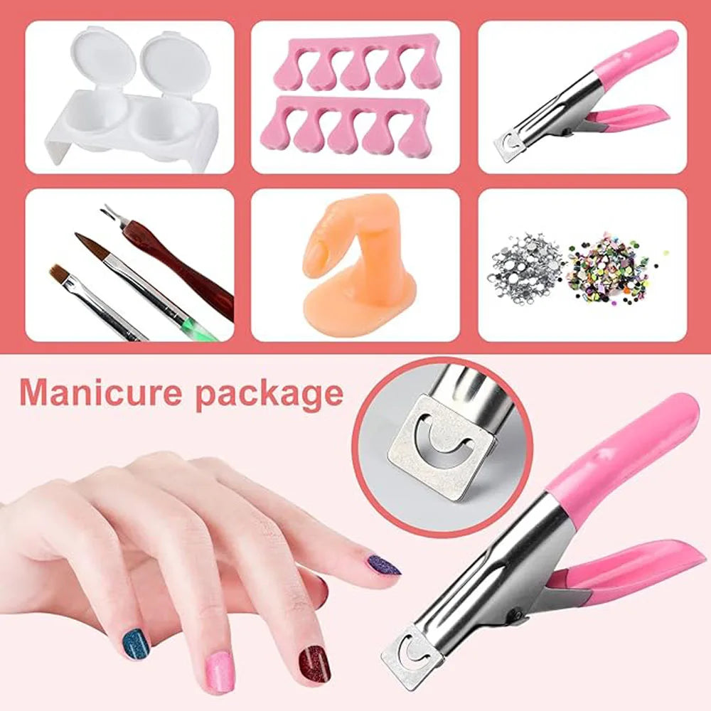 Acrylic Nail Kit Acrylic Powder With Acrylic Liquid For Gel Nails With UV Lamp For Gel Nails Set DIY Gifts For Women Shopifynow