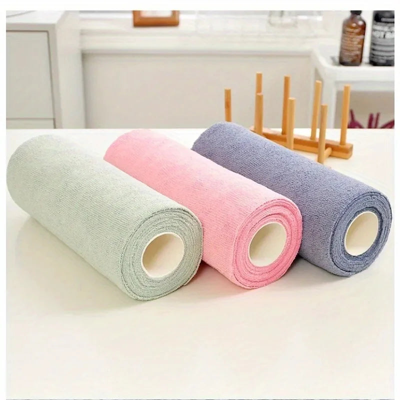 20 pcs microfiber household kitchen towels, reusable cleaning cloths, dishcloths, multi-functional towel substitutes