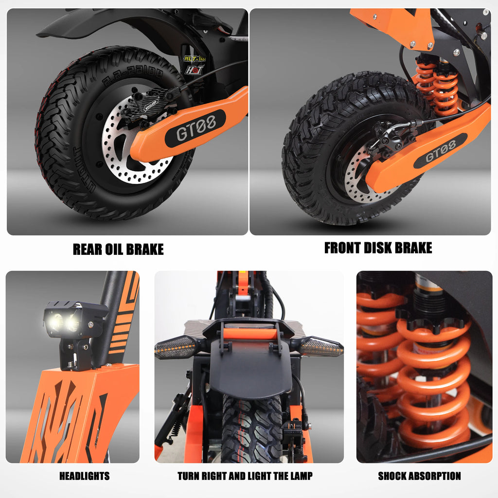 Arwibon 5600W Adult Electric Scooter Dual Motor Top Speed 46MPH,60V27AH, 11-inch Off-Road Tires Sport Folding eScooter with Seat Shopifynow