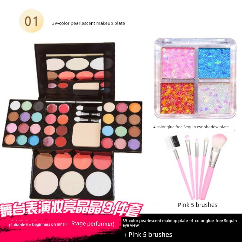 39 Colors Cosmetic Powder Box Makeup Set Complete Set Non-Toxic Stage Performance Eye Shadow Plate Kids 61 Blush Shopifynow