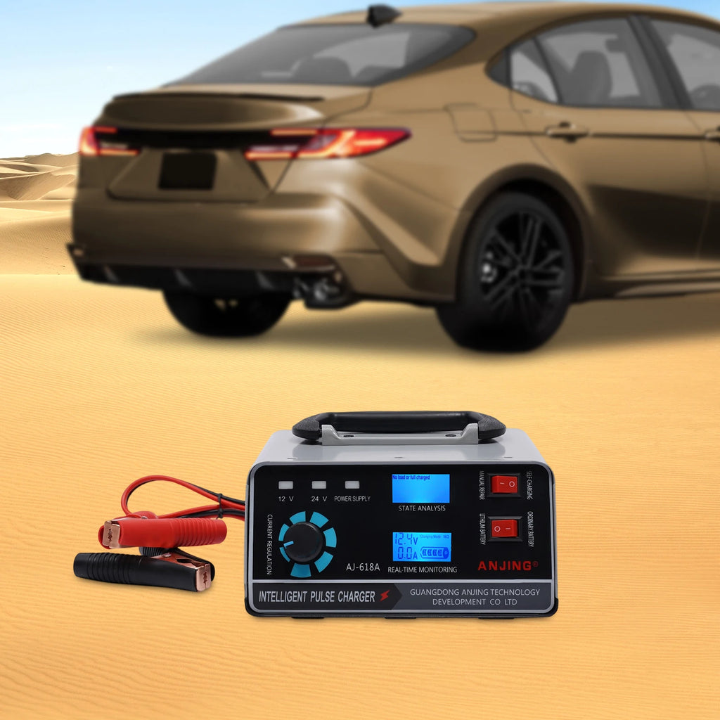 12V/24V Smart Car Battery Charger Automatic Pulse Repair Trickle 400W Heavy Duty - Shopifynow