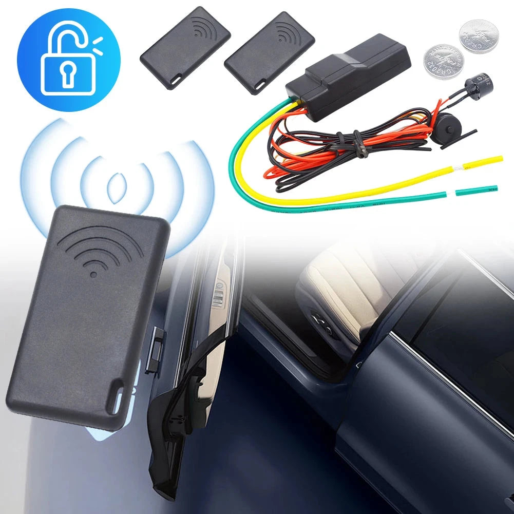 12V Auto Intelligent Secret Lock 2-8 Meter Sensor 2.4GHz RFID Anti-theft Device Car Immobilizer Engine Dark Lock Security System Shopifynow