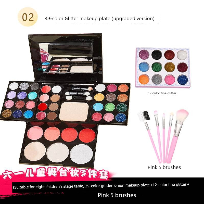 39 Colors Cosmetic Powder Box Makeup Set Complete Set Non-Toxic Stage Performance Eye Shadow Plate Kids 61 Blush Shopifynow