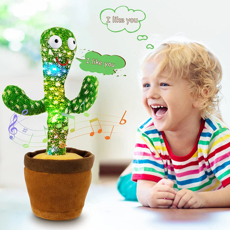 Kids Dancing Talking Cactus Toys Interactive Talking Sunny Cactus Electronic Plush Toy Home Decoration for Children Xmas Gifts - Shopifynow
