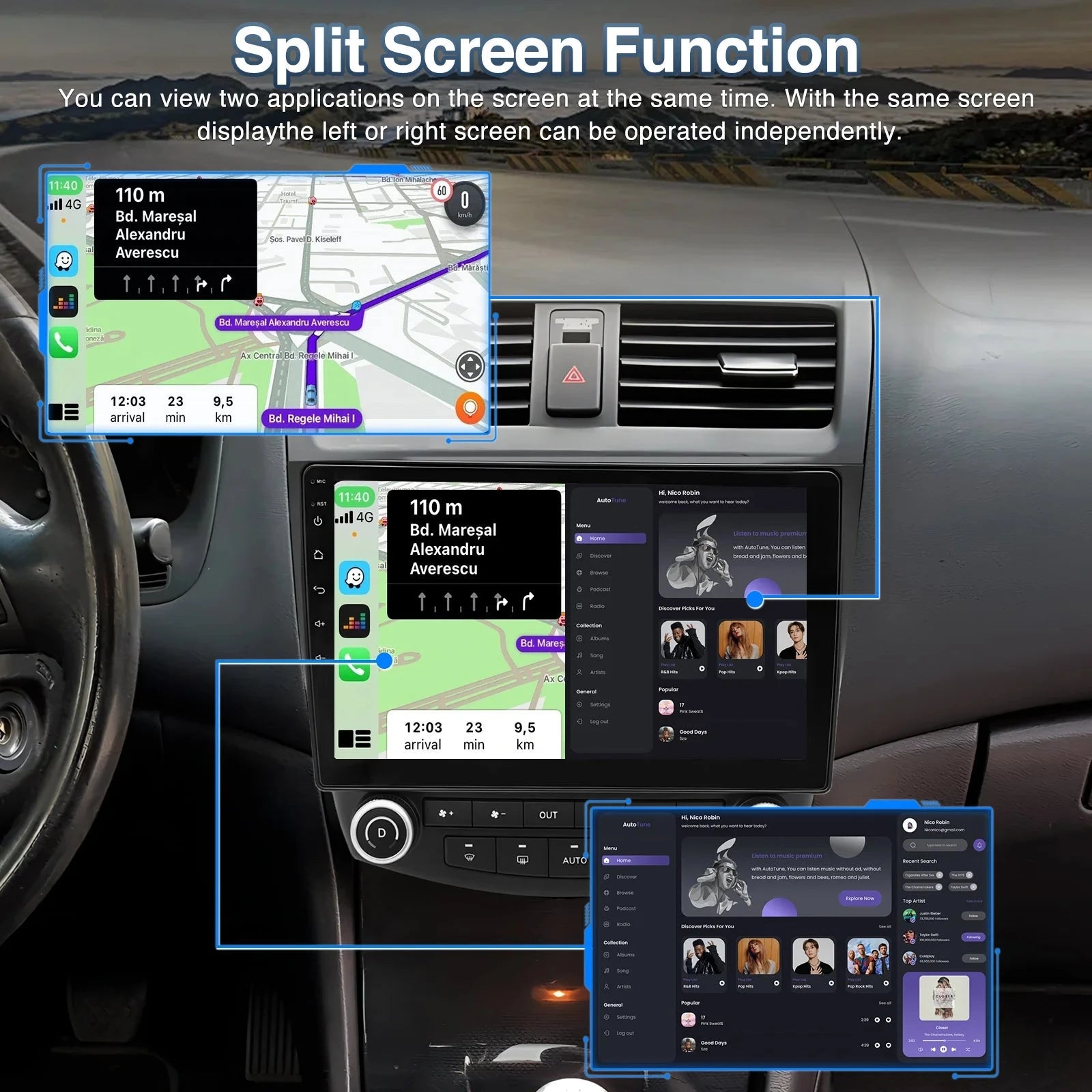 10.1 Inch Android13 Wireless Car Carplay Android Navigation Reversing Camera All-in-one 2+32G CarPlay GPS For Honda Accord 03-07 Shopifynow