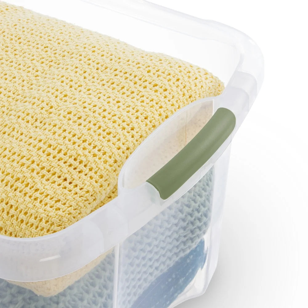 40 Quart EZ Carry Storage Bin with Full Grip Handles Stackable Plastic Container Household Organizing Storage Solutions Shopifynow