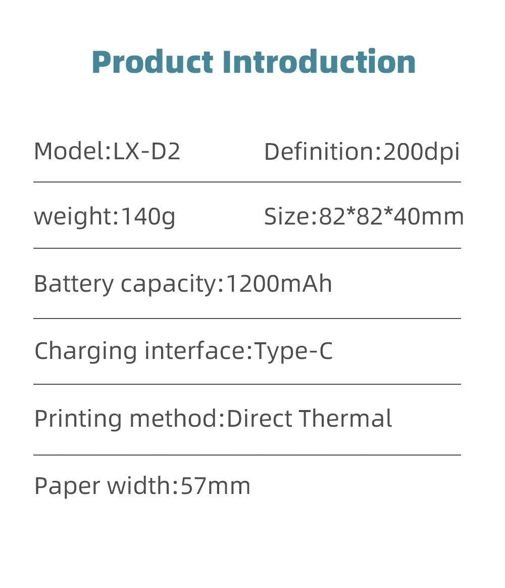 B3 Portable Photo Printer with Bluetooth iOS Android for Inkless Thermal Printing  Sticker Printer Label Maker DIY Toy Kids Gift - Shopifynow