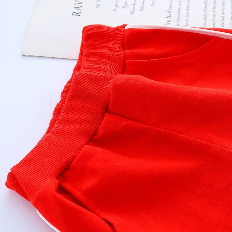 Boys' autumn letter baseball single-breasted jacket+round neck printed cotton long sleeve+striped sweatpants 3Pcs suit Shopifynow