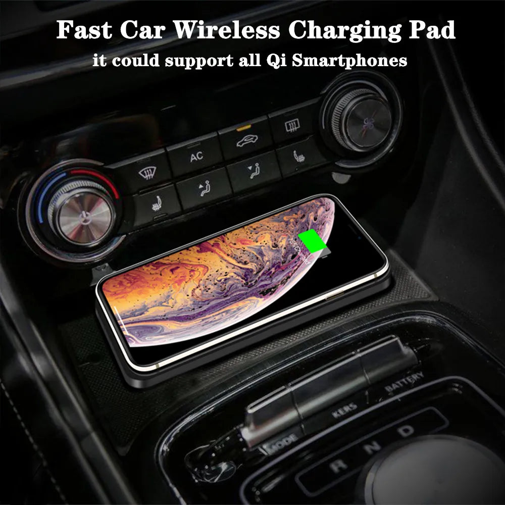 Car Wireless Charger for Iphone 16 15 15 Pro Max 14 13 12 X Samsung S24 S23 Wireless Car Charger Silicone Pad Stand Fast Charger - Shopifynow