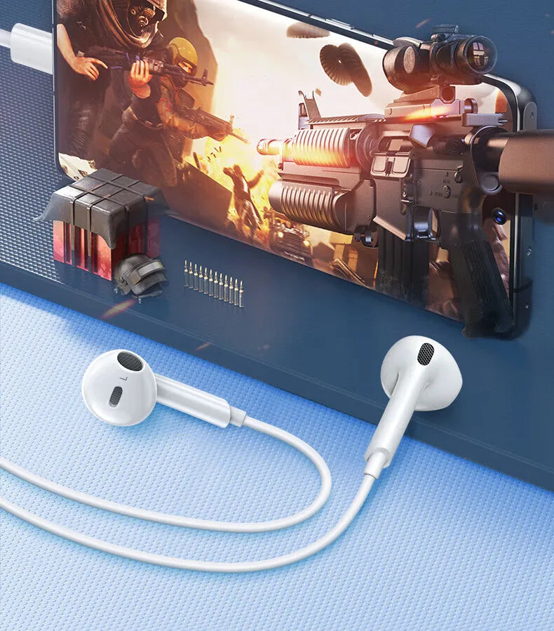 Original Headphones For Apple iPhone 14 13 12 11 Pro Max Wired Earphones X XS XR 7 8 6 Lightning Bluetooth Earplugs Accessories Shopifynow