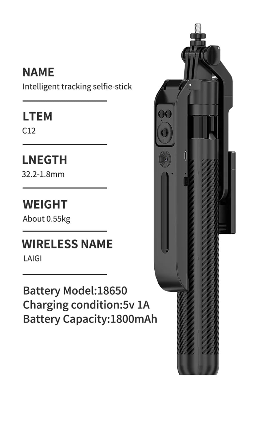 FANGTUOSI New Tripod Gimbal Stabilizer for Smartphone Camera, Tripods Stand Bluetooth Selfie Stick brackets AI Follow-Up Holder - Shopifynow