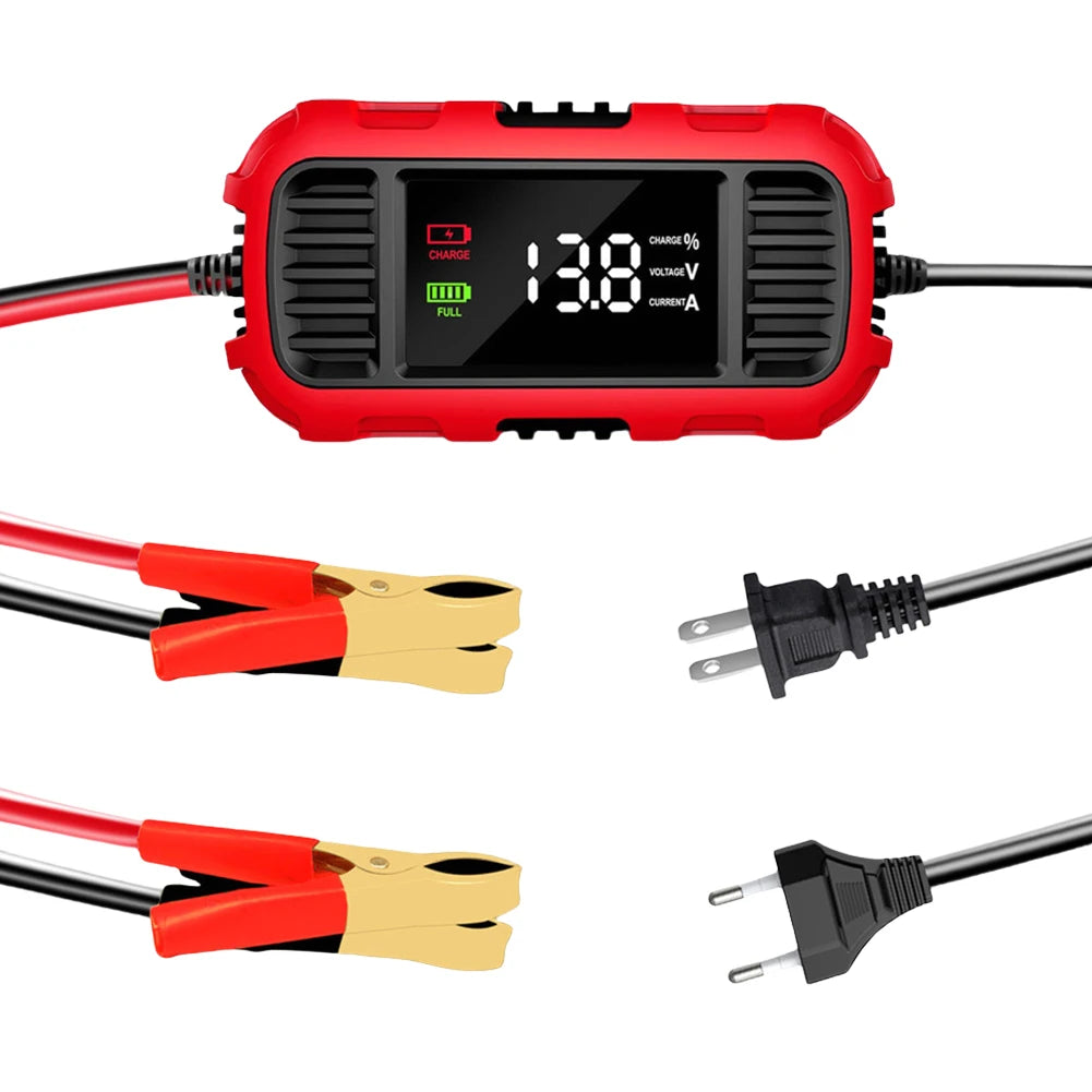 12V 2A Motorcycle Battery Charger Smart Battery Charging Tool Car Motorcycle Lead Acid Battery Charger for Car Truck Battery Shopifynow