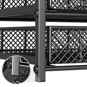 2-Tier 72-Cap Coffee Pod Organizer | Industrial Brown/Black Drawer w/ Baskets | Space-Saving K-Cup Storage Shopifynow