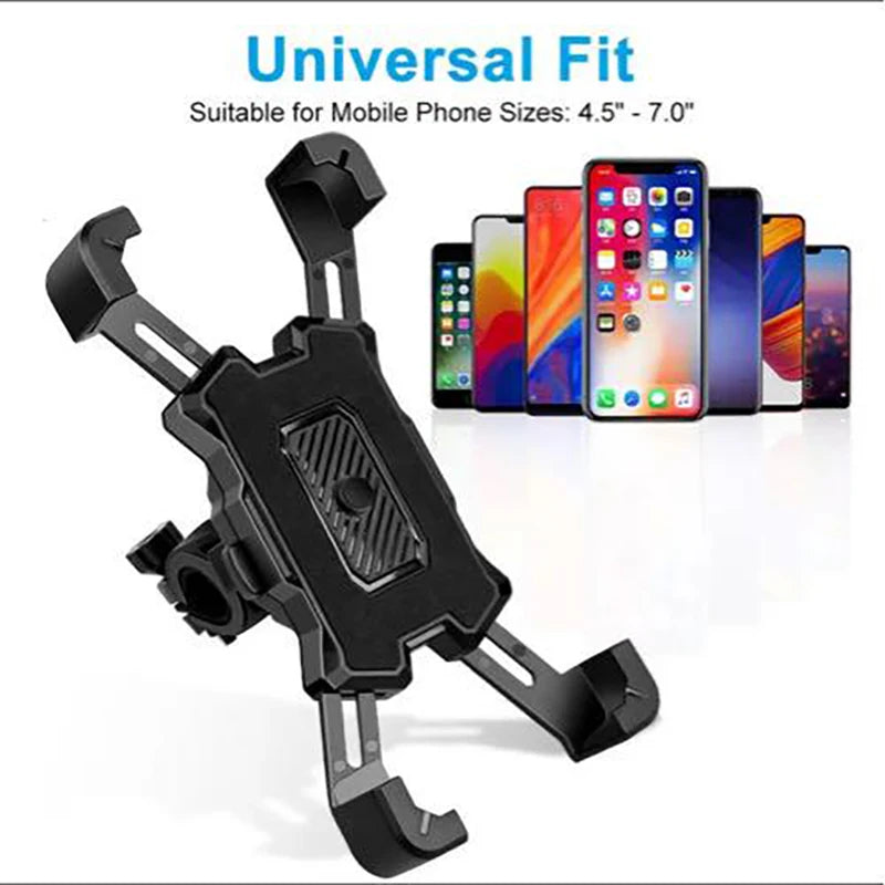 2PCS 360° Rotatable & Adjustable Bike/Motorcycle Phone Mount - Shockproof, Anti-Slip Holder For phone, - Durable Abs Material Shopifynow