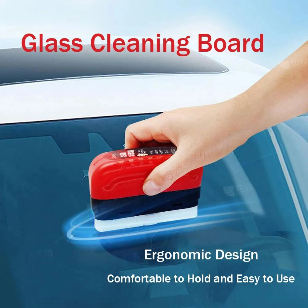 Car Glass Oil Film Remover Powerful Windshield Cleaner Car Glass Sponge Cleaning Brush Water Spots Stain Removal Auto Detailing Shopifynow