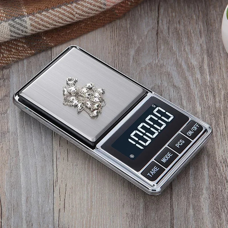 JJYY Mini Portable Electronic Jewelry Scale Gram Scale 0.01 Accuracy Gold Precision Mini Pocket Scale Kitchen Weights Shopifynow