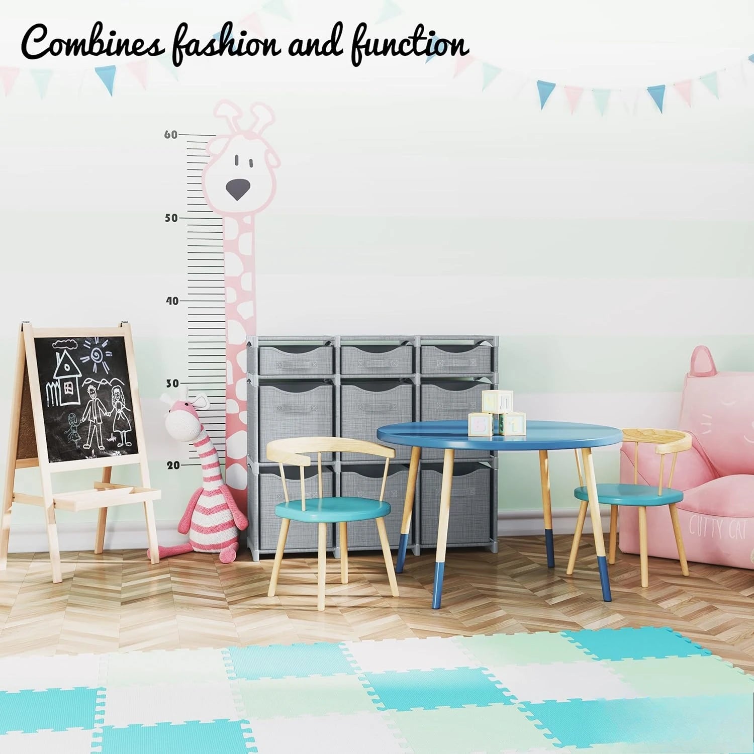 9 Cube Closet Organizers, Includes All Storage Cube Bins, Easy To Assemble Storage Unit With Drawers | Room Organizer