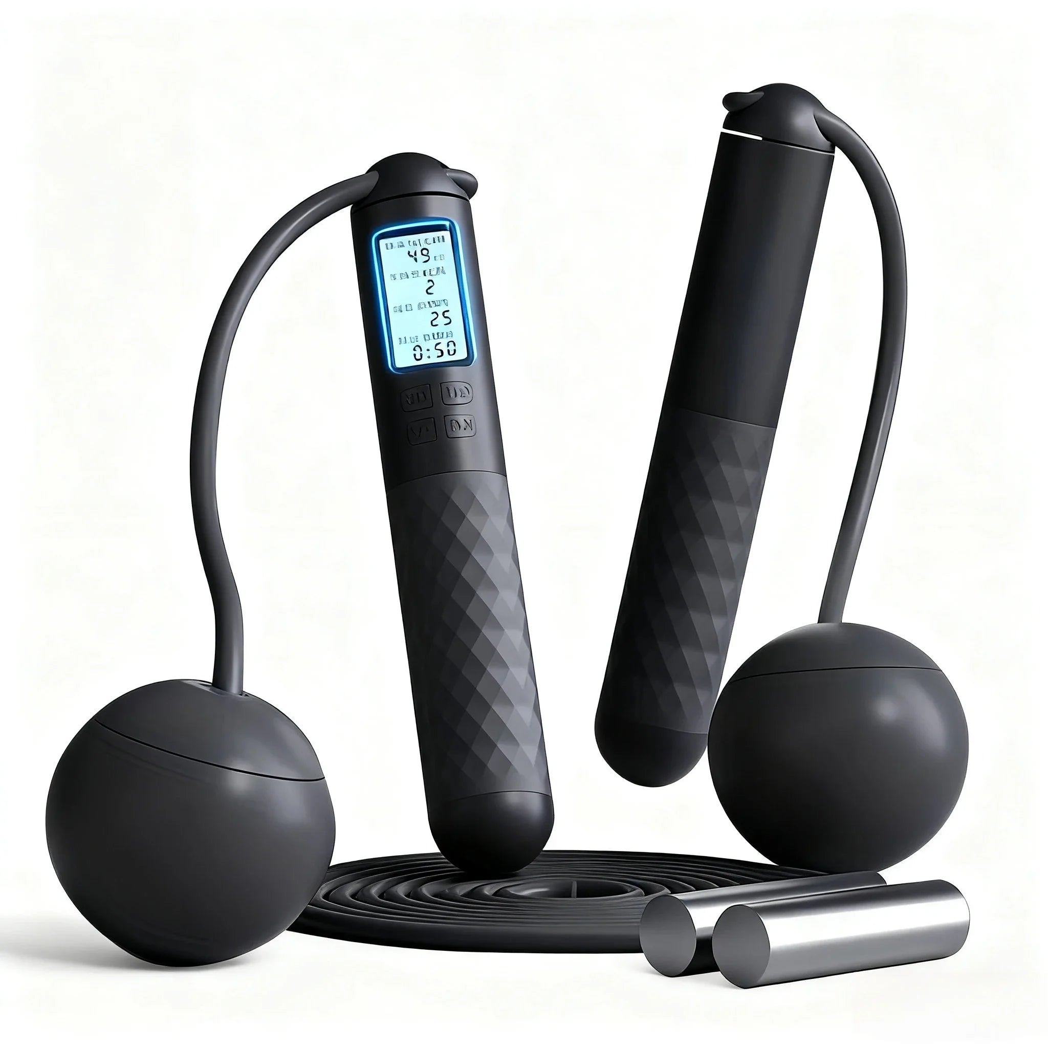 Jump rope for adults, cordless and countable fitness training jump rope,suitable for indoor and outdoor use,Christmas gift Shopifynow