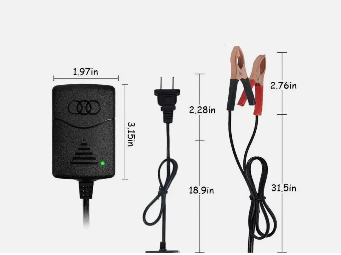 1A Lead-Acid With Indicator Light 14.4 Volt Dual Wire Alligator Clip Camping Auto Charging Socket Smart 12V Car Battery Charger Shopifynow