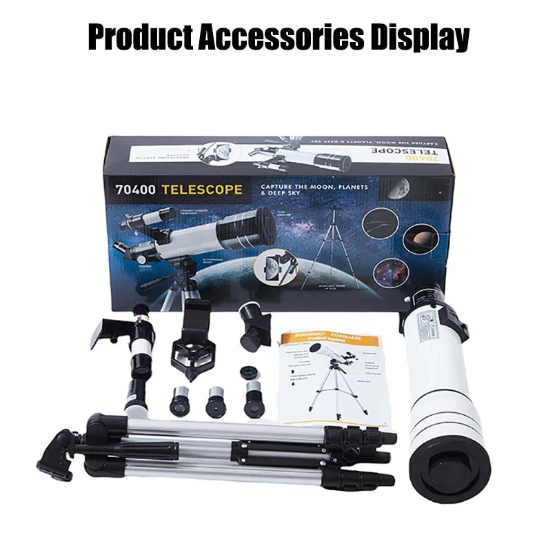 BORWOLF 70400 Professional High-definition Astronomical Telescope 333X To See The Moon and Stars Bird Watching Monocular Shopifynow