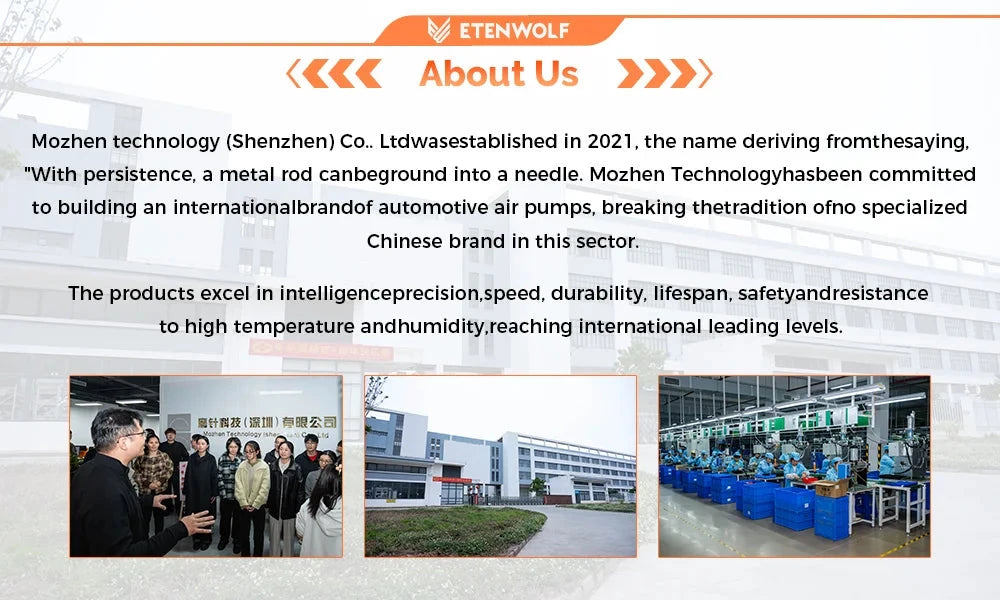 ETENWOLF ZEPHYR S3C Portable Air Compressor 100% Duty Cycle Car Tire Inflator 7800mAh for Cars, Motorcycles, Bicycles Balls Shopifynow