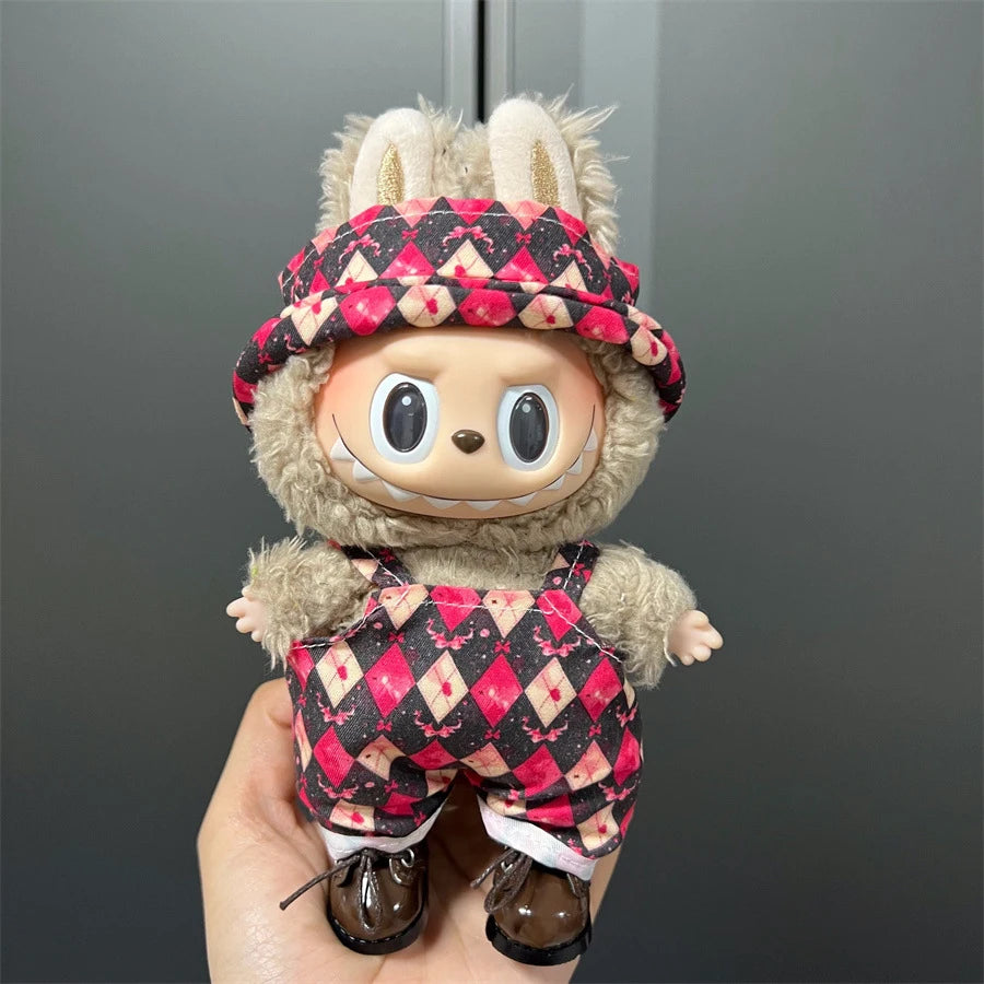 17cm Labubu Doll's Clothes Cute Fashion V1V2 Idol Clothing DIY Kids Gift Labubu Dress Cloak Gift Clothes Hair accessories Ropa - Shopifynow
