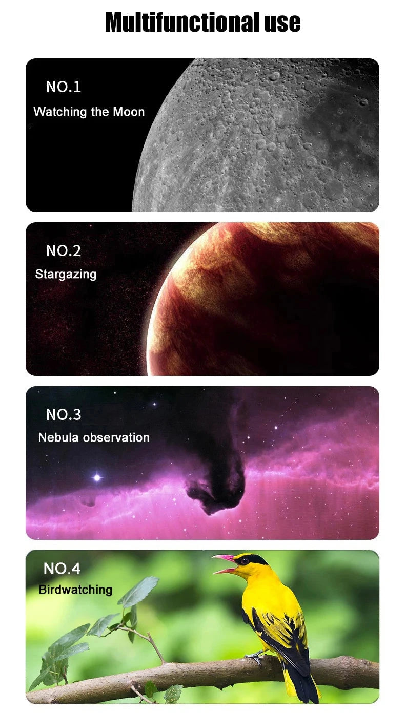 BORWOLF 70400 Professional High-definition Astronomical Telescope 333X To See The Moon and Stars Bird Watching Monocular Shopifynow