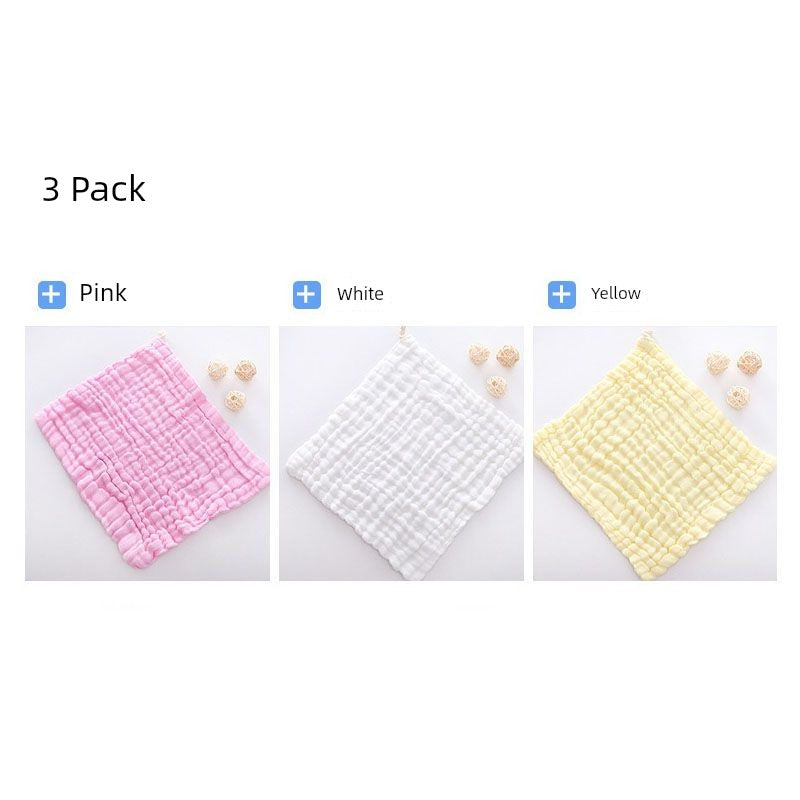 Baby Pure Cotton Gauze Towel Saliva Towel Baby Washing Face Small Square Towel Newborn Baby Child Dedicated Product Soft Bath Towel Shopifynow