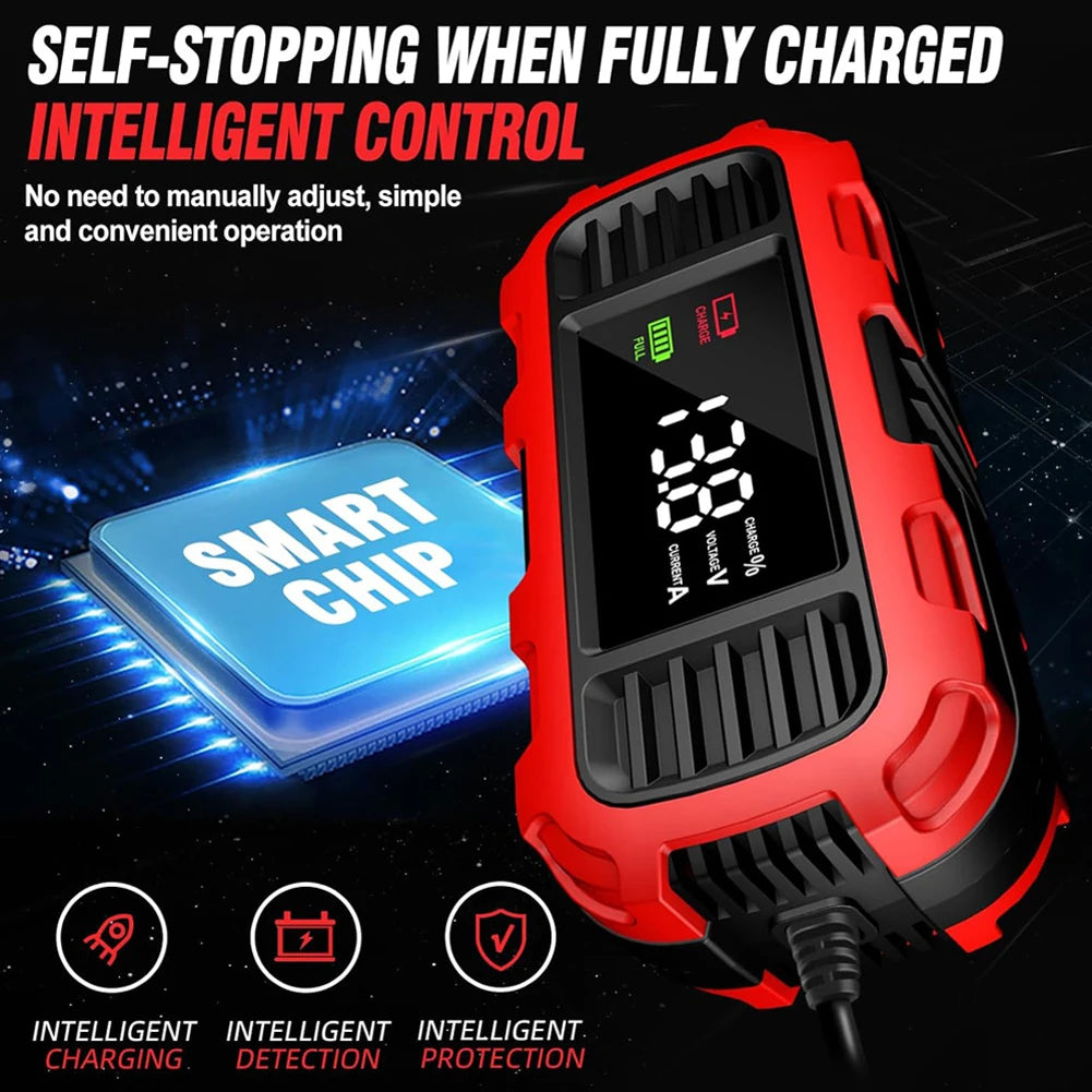 12V 2A Motorcycle Battery Charger Smart Battery Charging Tool Car Motorcycle Lead Acid Battery Charger for Car Truck Battery Shopifynow