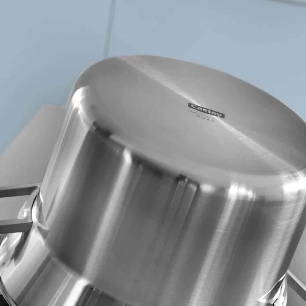 20 cm/ 3 Litre 3-Ply Stainless Steel Stock Pot with Lid Shopifynow