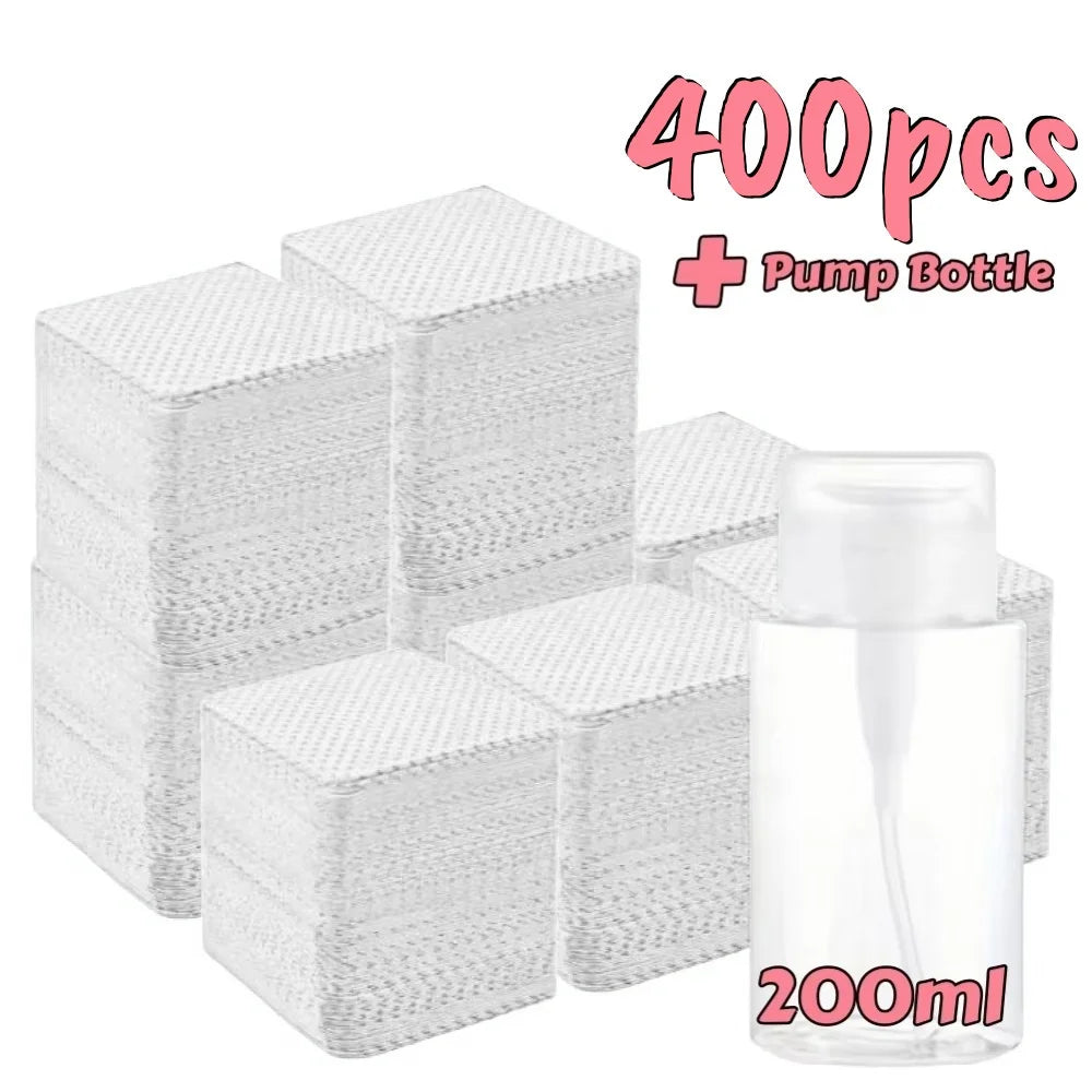 20/600pcs Lint-Free Nail Wipes Gel Cleansing Tissues Aluminum-Free Nail Polish Remover Pads for NaiArt Beauty Cleaning Care Tool - Shopifynow