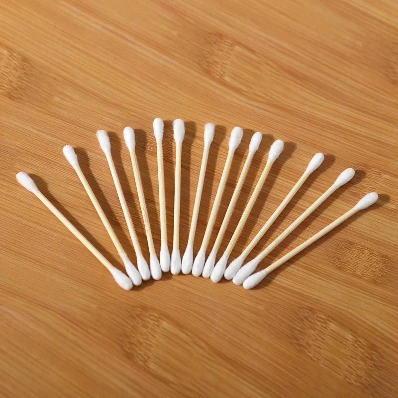 Double Cotton Buds Tip Sticks Nose Ear Cleaning Health Care Tools Head Wood Cotton Swab Women Makeup Lipstik Ватные Палочки