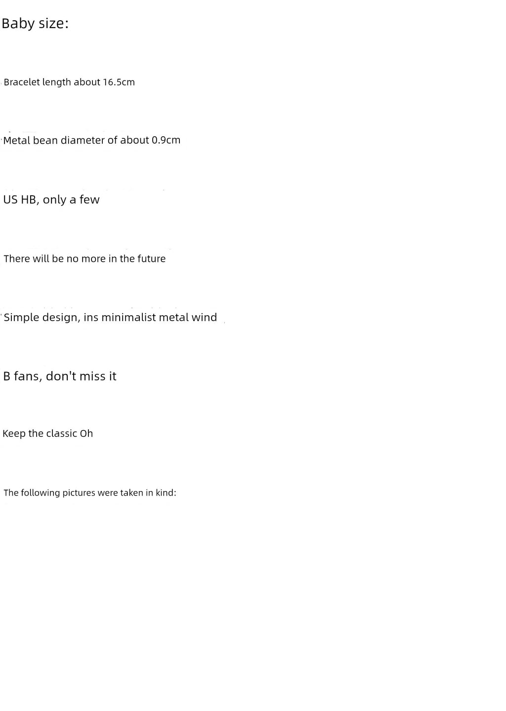 INS Minimalist Fancy Gold Lucky Beads Bracelet Female European and American Street Shot Fashion Elegant HB Original Design Bracelet Shopifynow