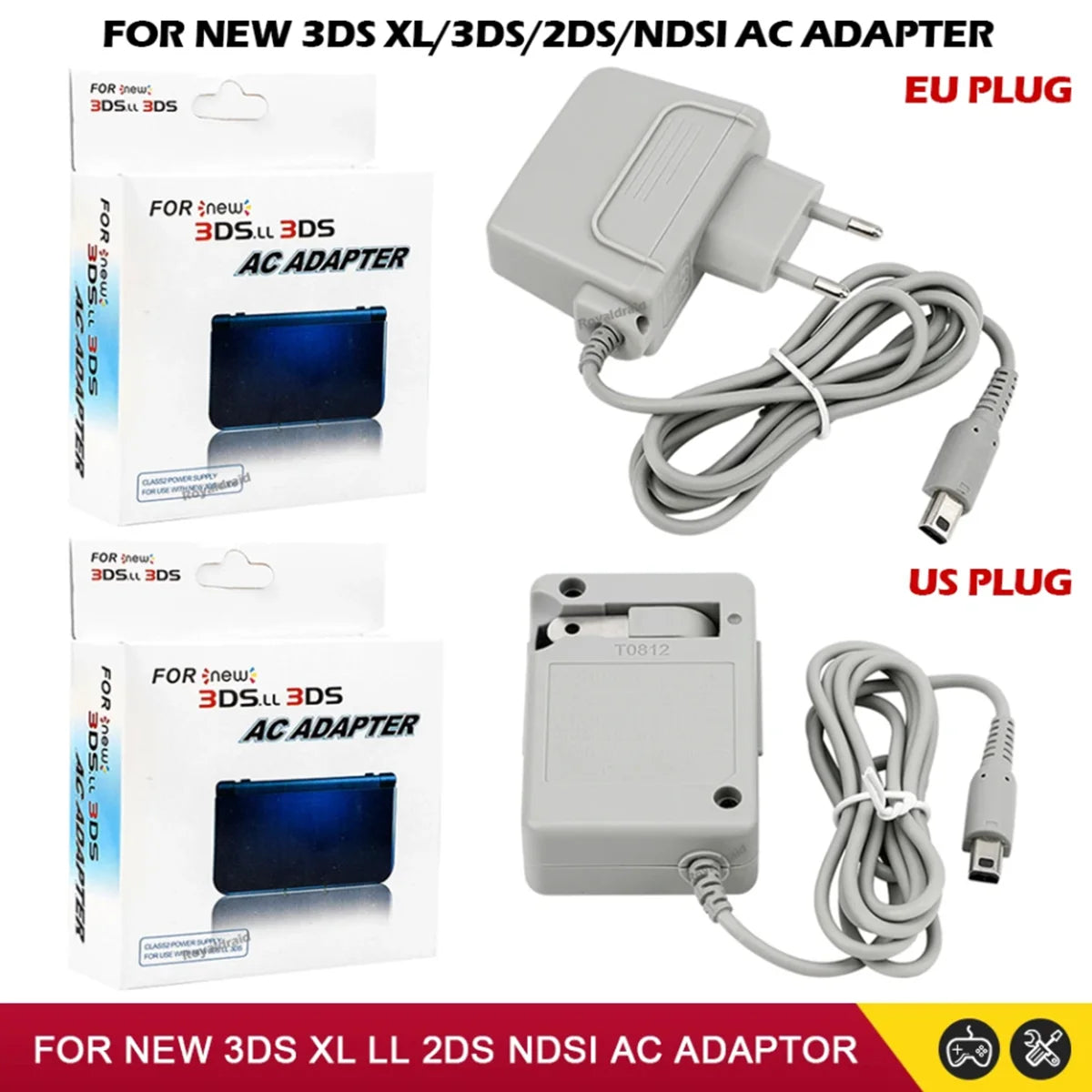 For Nintendo Adapter EU Plug Charger Power Adapter For All Nintendo 3DS 2DS NDSi Consoles Charging Cable Travel Charging Adapter Shopifynow
