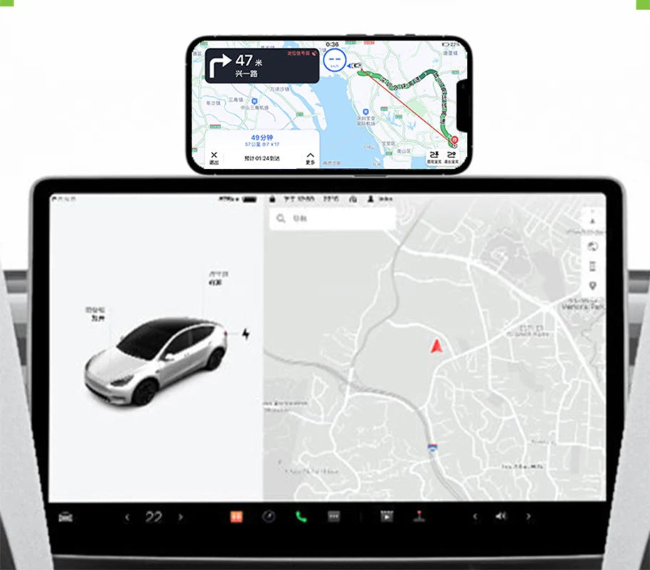 Invisible Foldaway Car Phone Mount Holder 15W Magnetic Magsafe Macsafe Wireless Charger for Tesla Model 3 Y X S BYD Atto 3