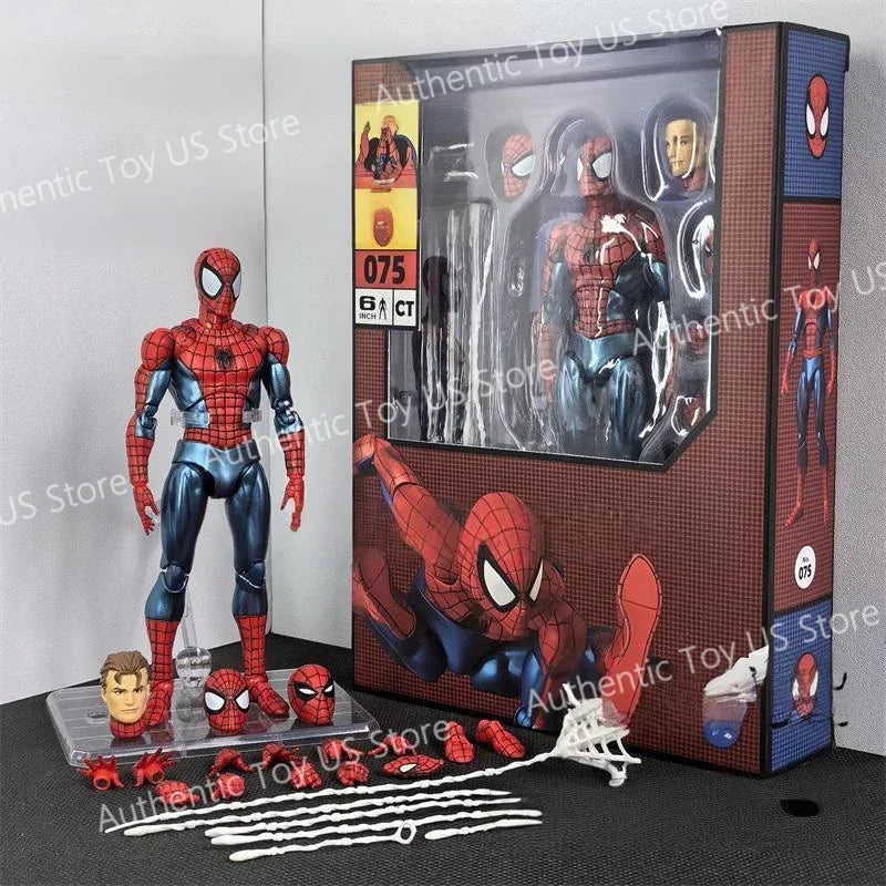 Original Ct Toys Spiderman Mafex 075 The Amazing Spider-Man Comic Ver Anime Action Figure Model Gifts Toys Shopifynow