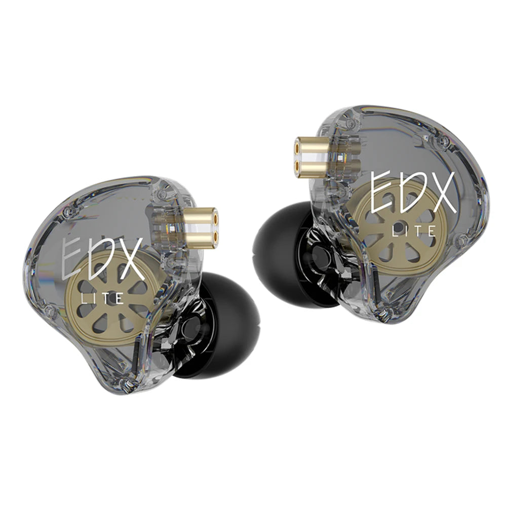 KZ EDX Lite IEM Monitor Headphones Dynamic HIFI Bass Music Earbuds In Ear Wired Earphones Noise Cancelling Sport Gaming Headsets Shopifynow