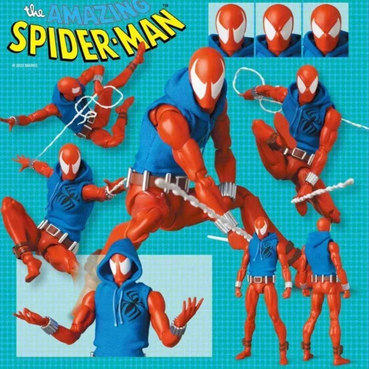 IN STOCK  Scarlet Spider Action Figure Mafex 186 Ben Reily Figures Comic Ver SpiderMan Anime Collection Ko Figure Model Toy Gift Shopifynow