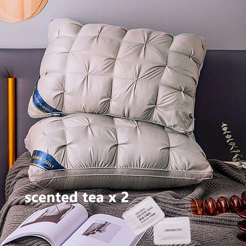 2-Piece Sleep Pillow Set, Soft Supportive Bed Pillows, Suitable for Back, Stomach, or Side Sleeping Luxury Hotel Pillows Shopifynow