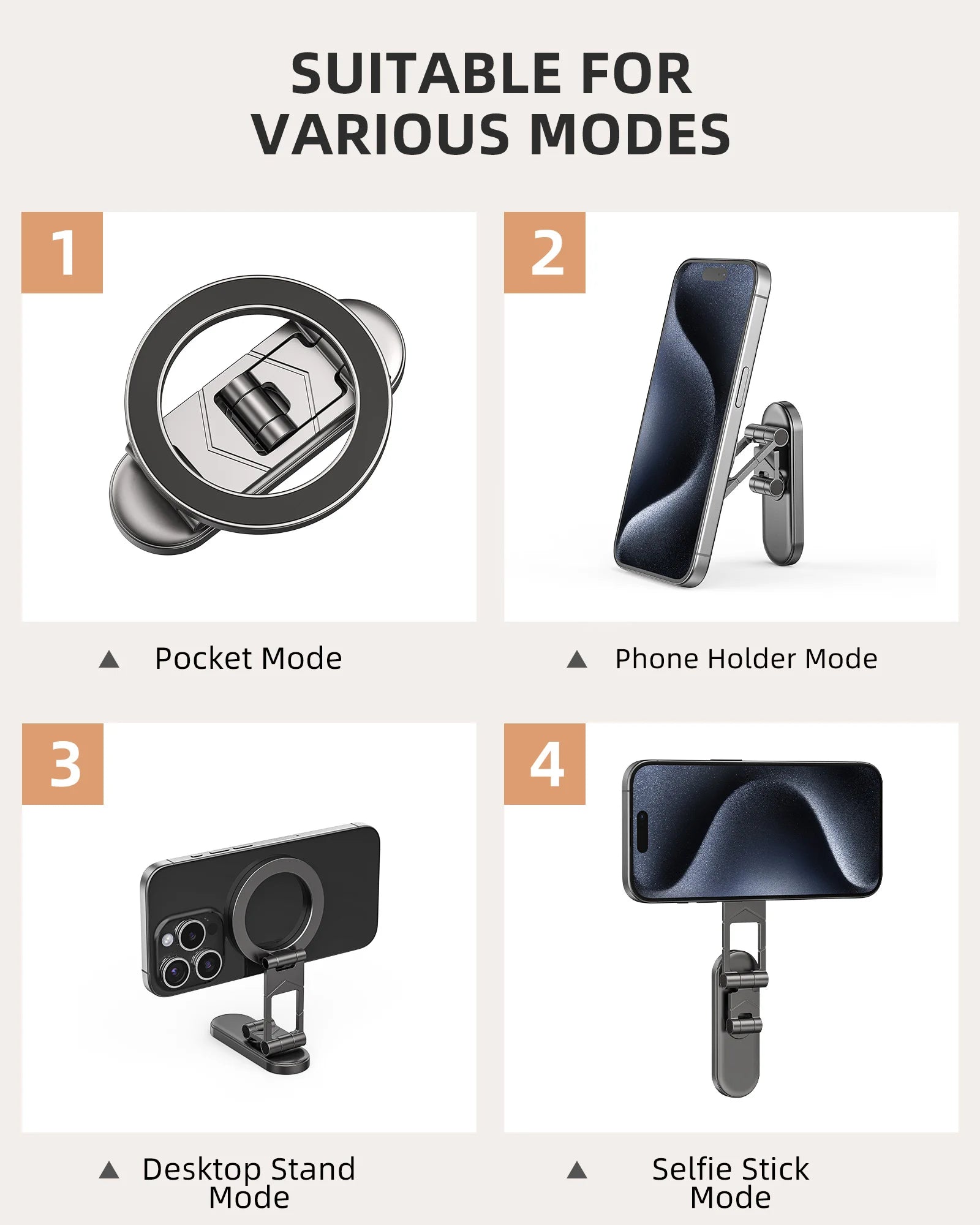 Dual Side Magnetic Car Phone Holder for Magsafe Car Dashboard Mount 360° Rotation Phone Holder for iPhone 17 16 15 Android